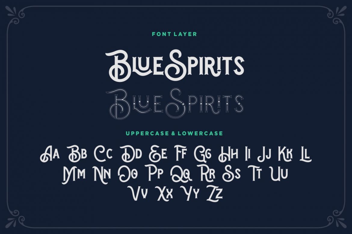 Blue Spirits Layered Font - view 7