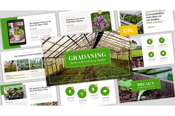 Gradaning - Free Gardening & Landscaping Google Slides Template
