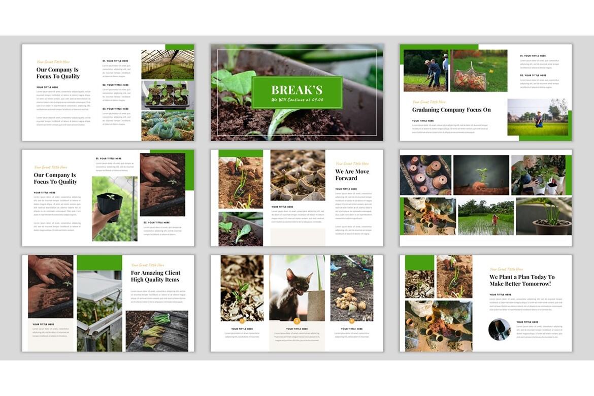 Gradaning - Free Gardening & Landscaping Google Slides Template - view 4