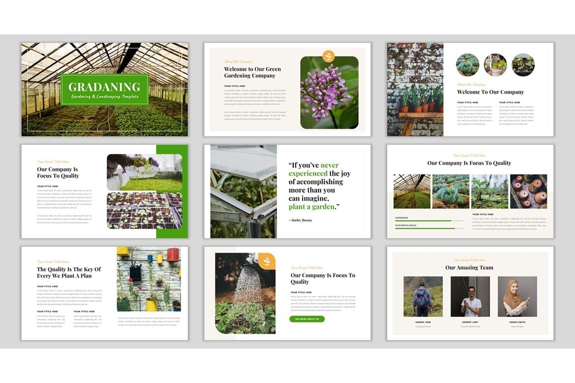 Gradaning - Free Gardening & Landscaping Google Slides Template alternate
