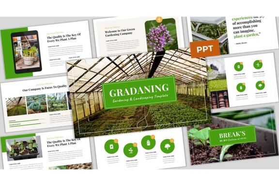 Gradaning - Free Gardening & Landscaping PowerPoint Template