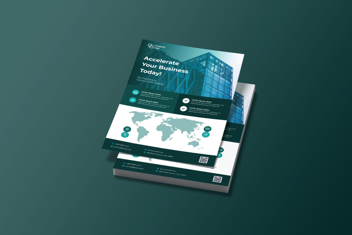 Business Global - Free Flyer Brochure Template alternate