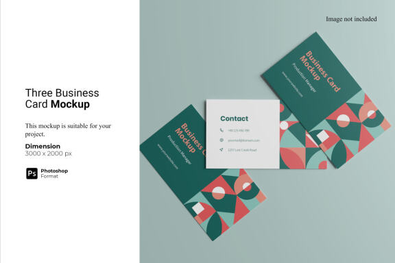 Three Business Card Mockup
