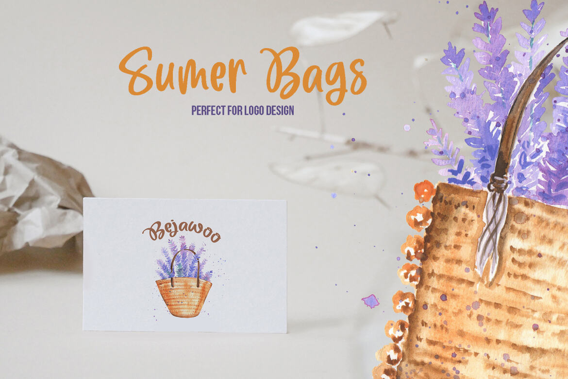 Free Watercolor Summer Bags - view 4