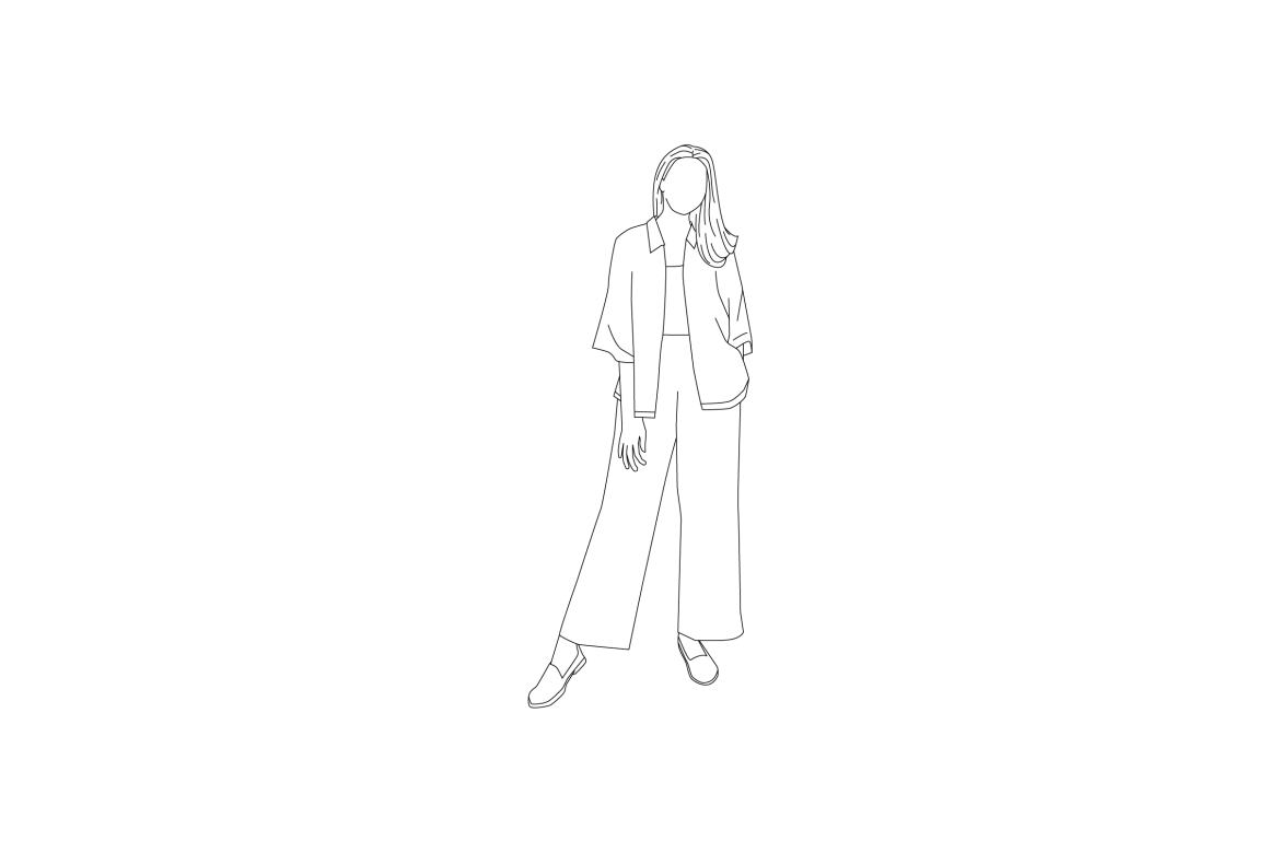 Free vector illustration - woman posing - view 4
