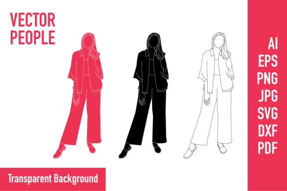 Free vector illustration - woman posing