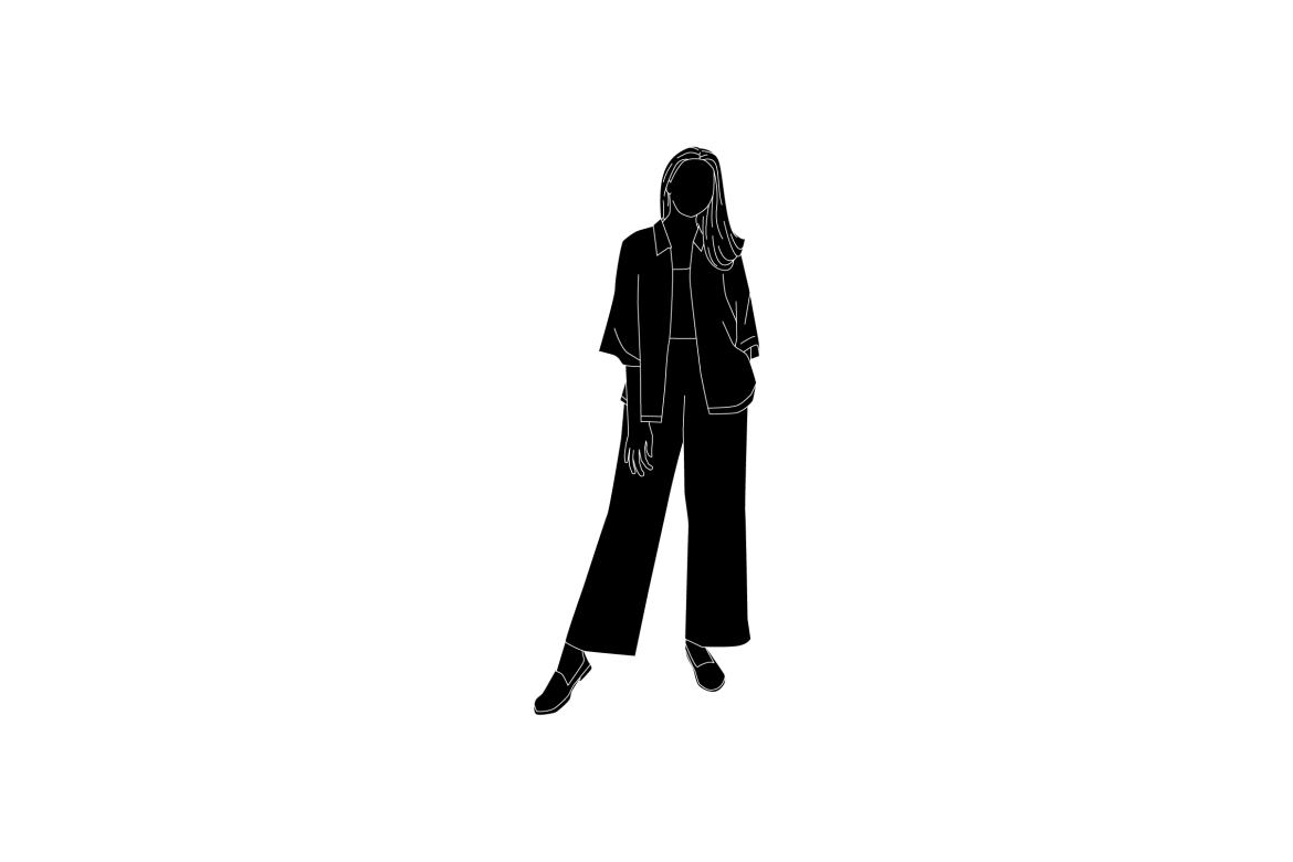 Free vector illustration - woman posing - view 3