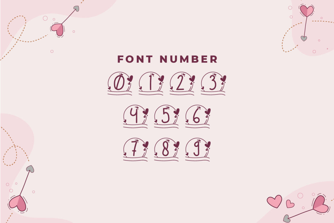 Free Monogram Handrawn Love - view 5