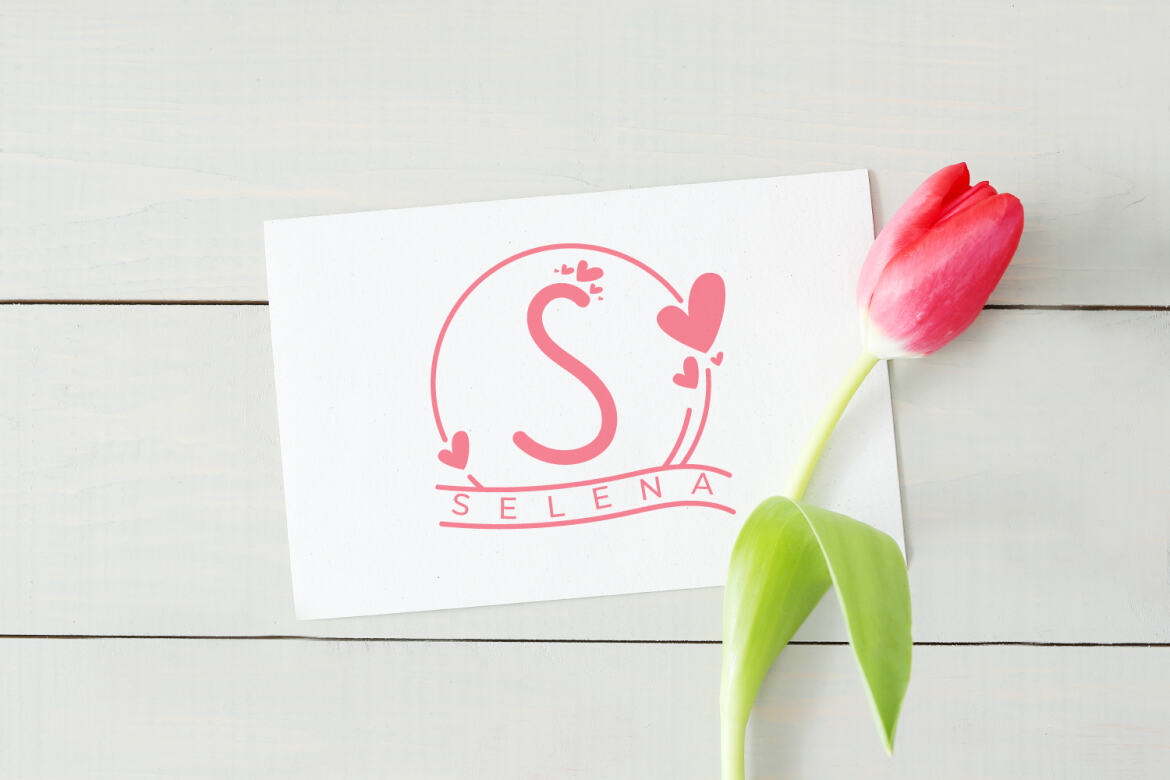 Free Monogram Handrawn Love alt