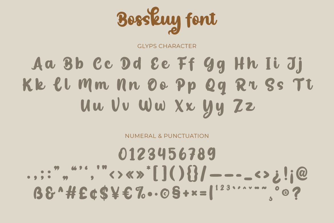 Bosskuy - Free Font - view 10