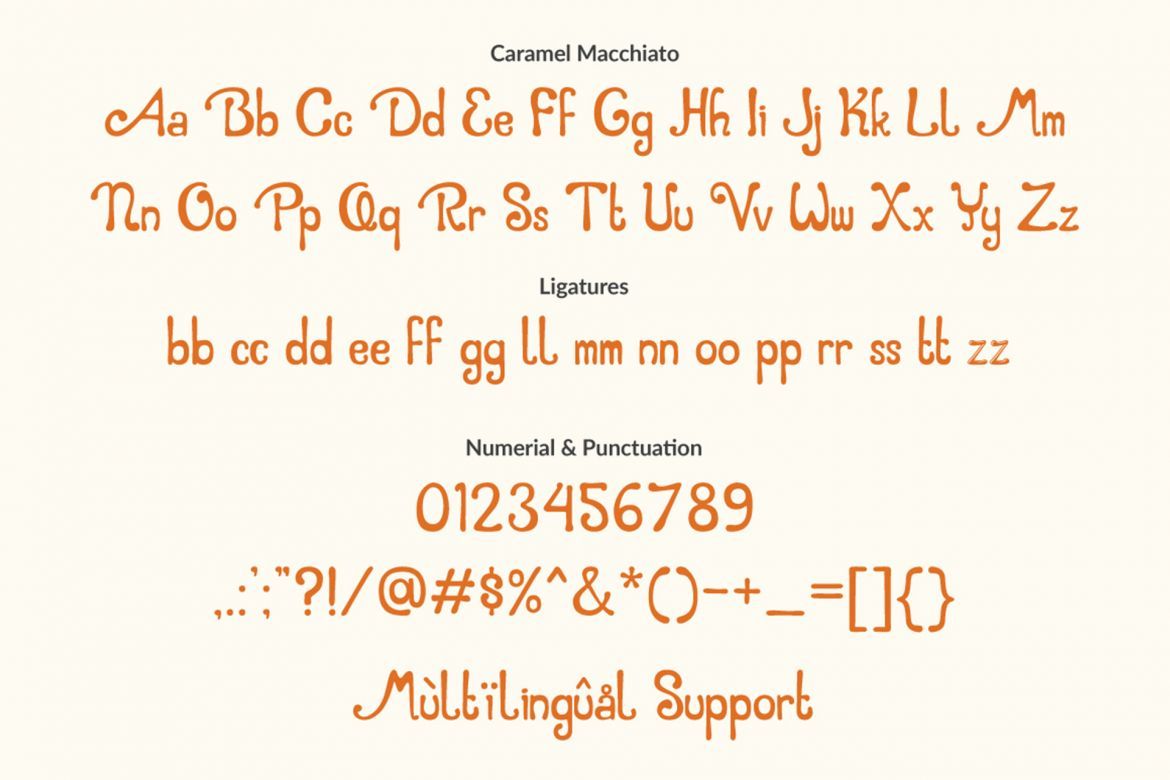 Caramel Macchiato Font alternate