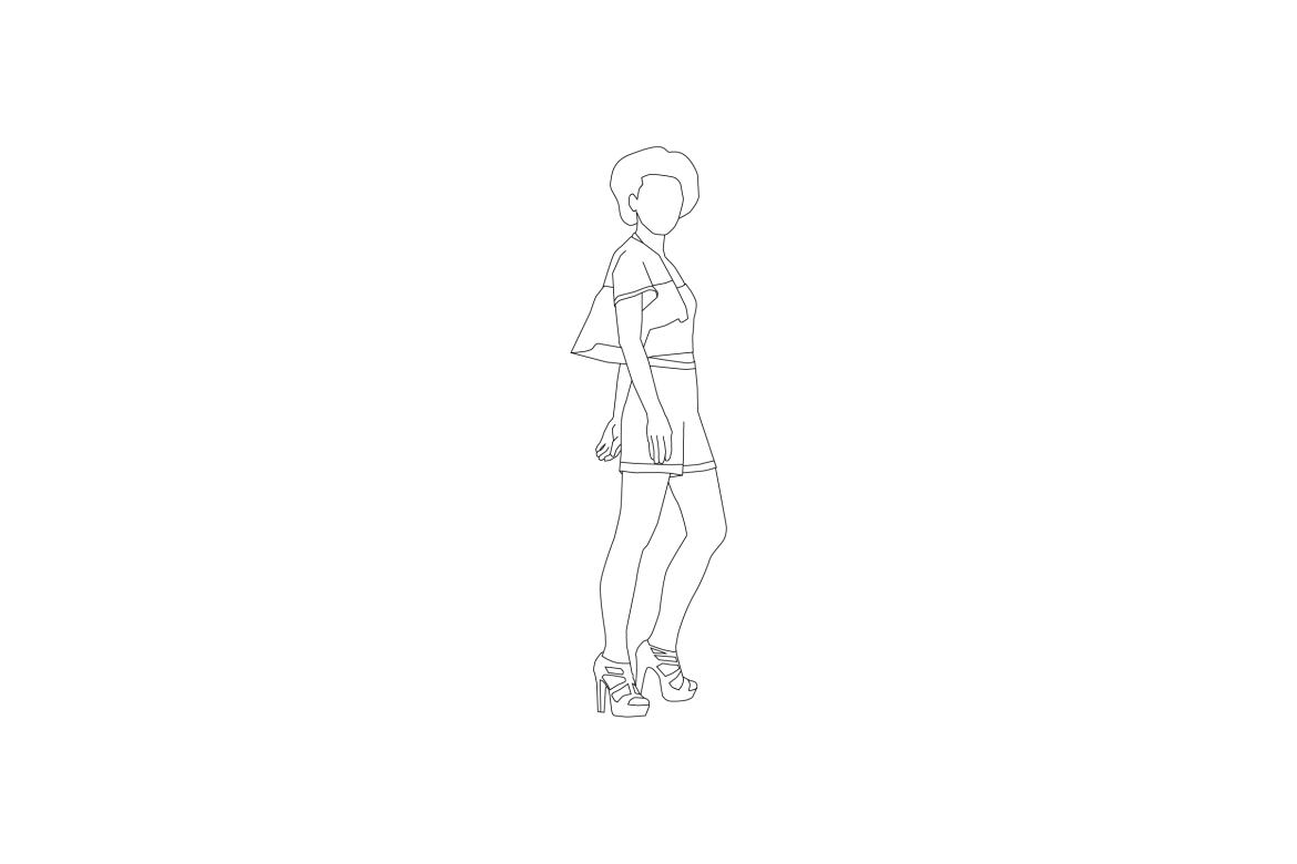 Free vector illustration of stylish woman posing - view 4