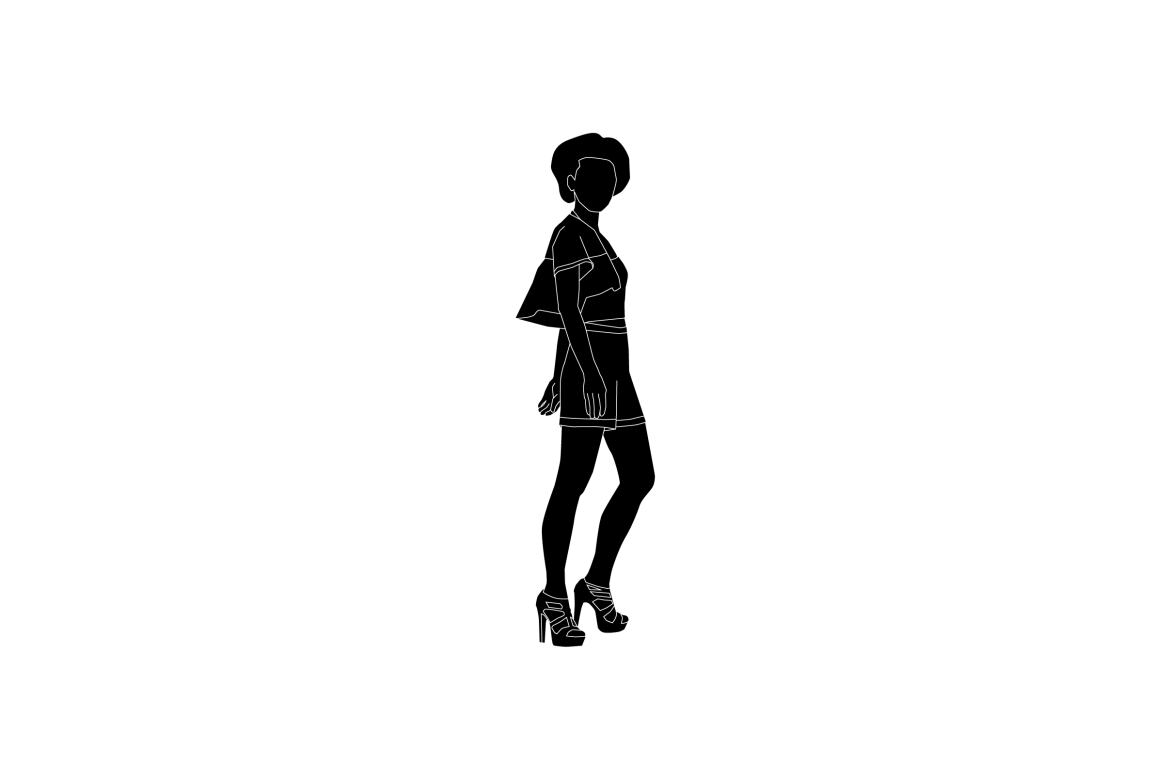 Free vector illustration of stylish woman posing - view 3