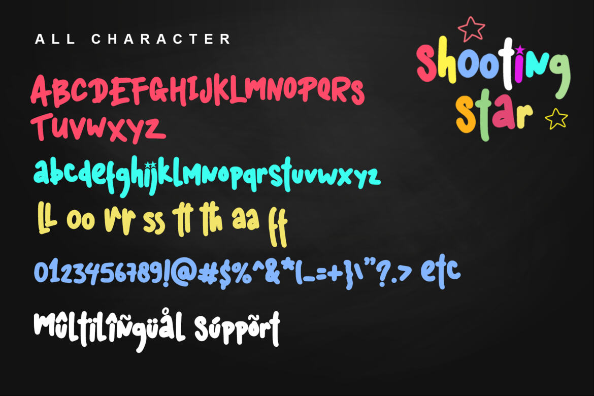 Shooting Star - Free Font - view 6