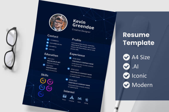 Galaxy Resume - Free Template