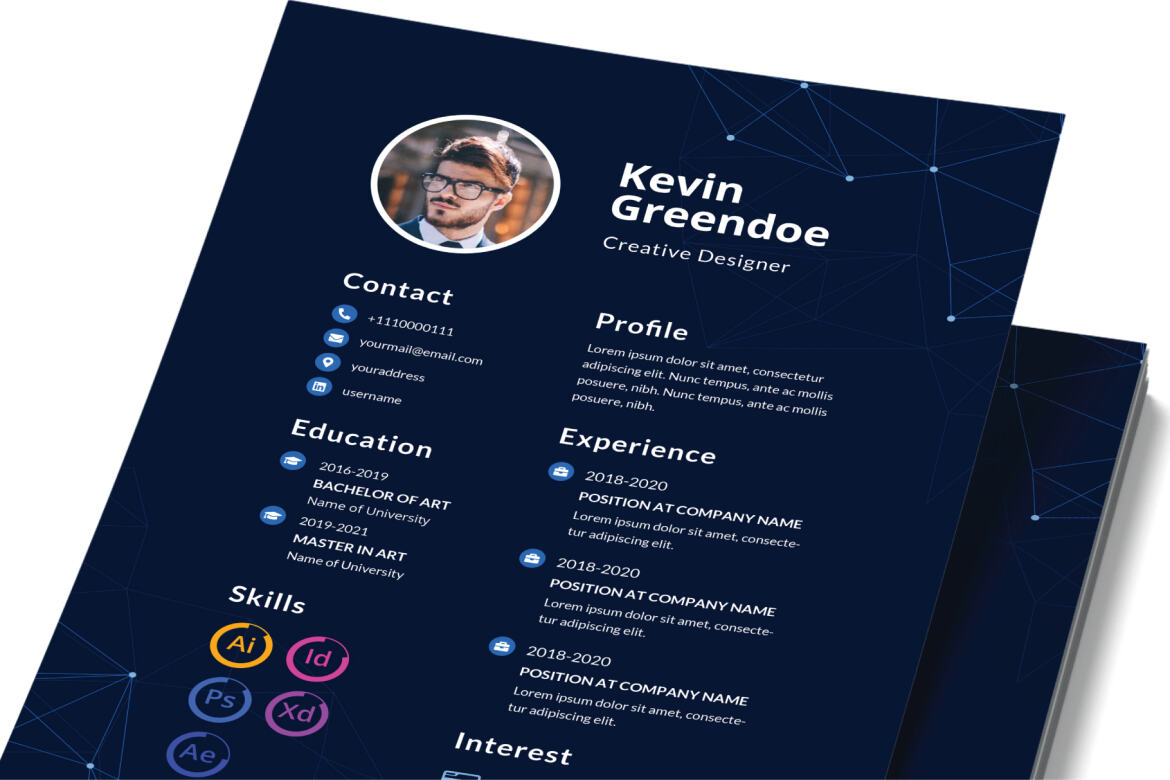 Galaxy Resume - Free Template alternate