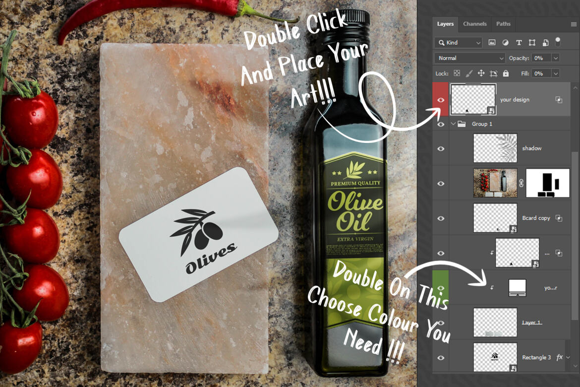 Olive Oil Bottle - Free Mockup #03 alternate