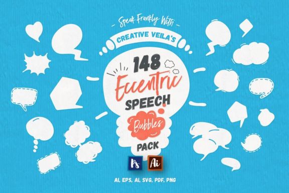 Eccentric Speech Bubbles Vector Pack