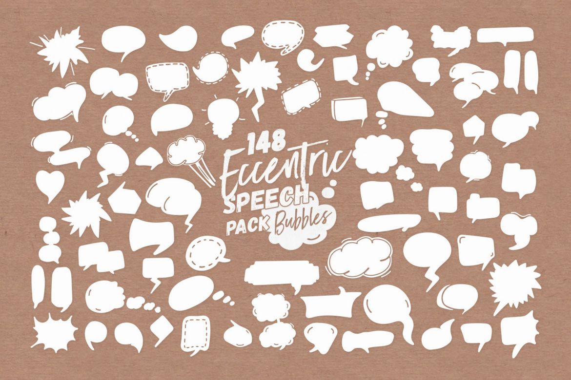 Eccentric Speech Bubbles Vector Pack alt