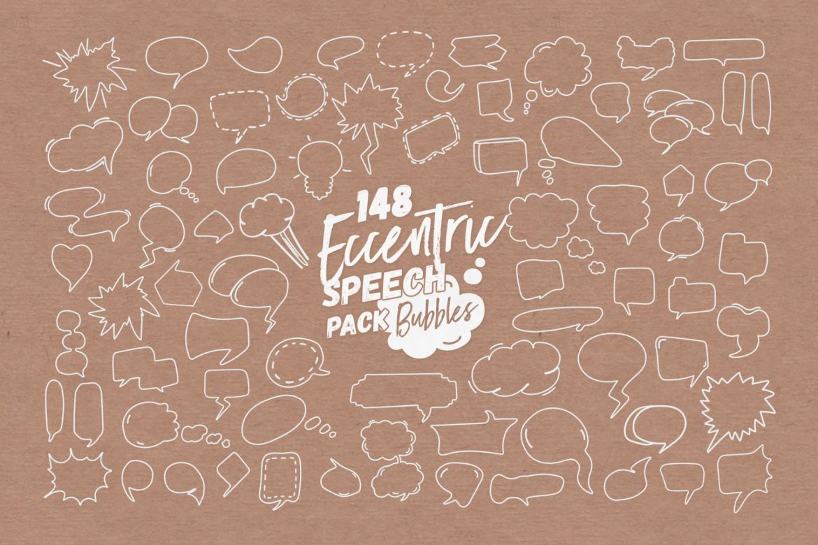 Eccentric Speech Bubbles Vector Pack - view 3