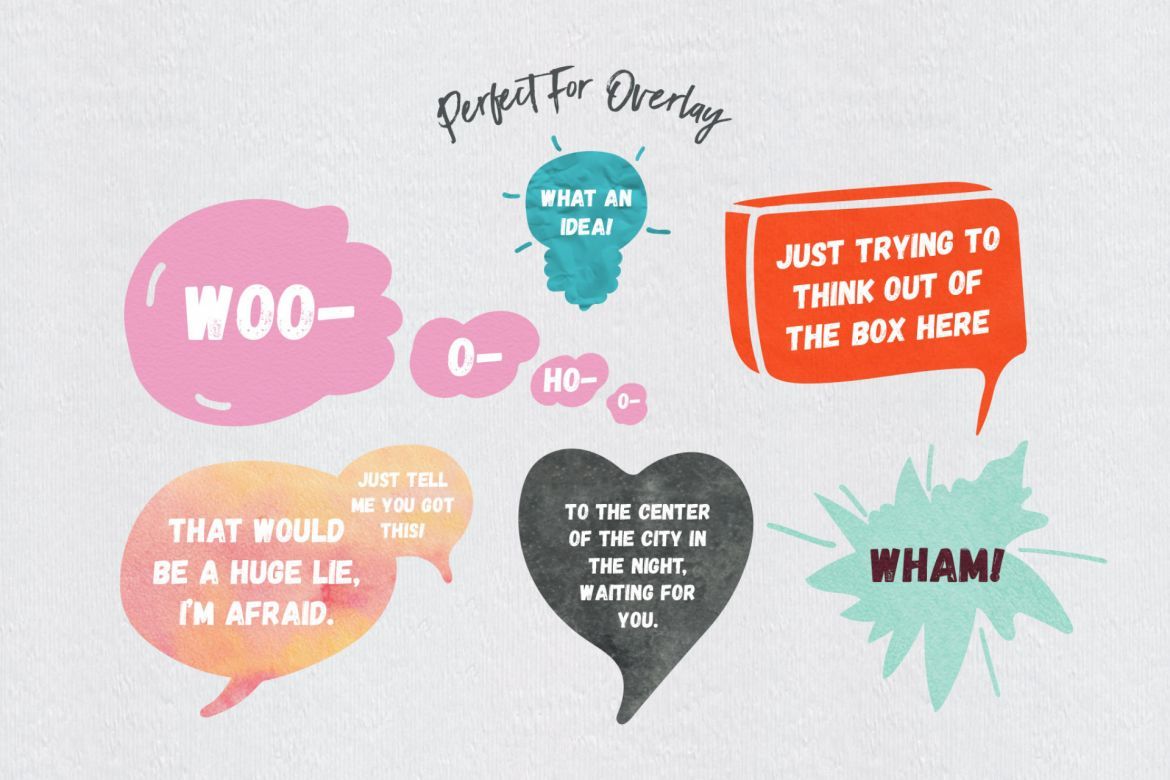 Eccentric Speech Bubbles Vector Pack - view 4