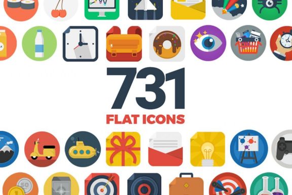 731 Flat Icons Bundle