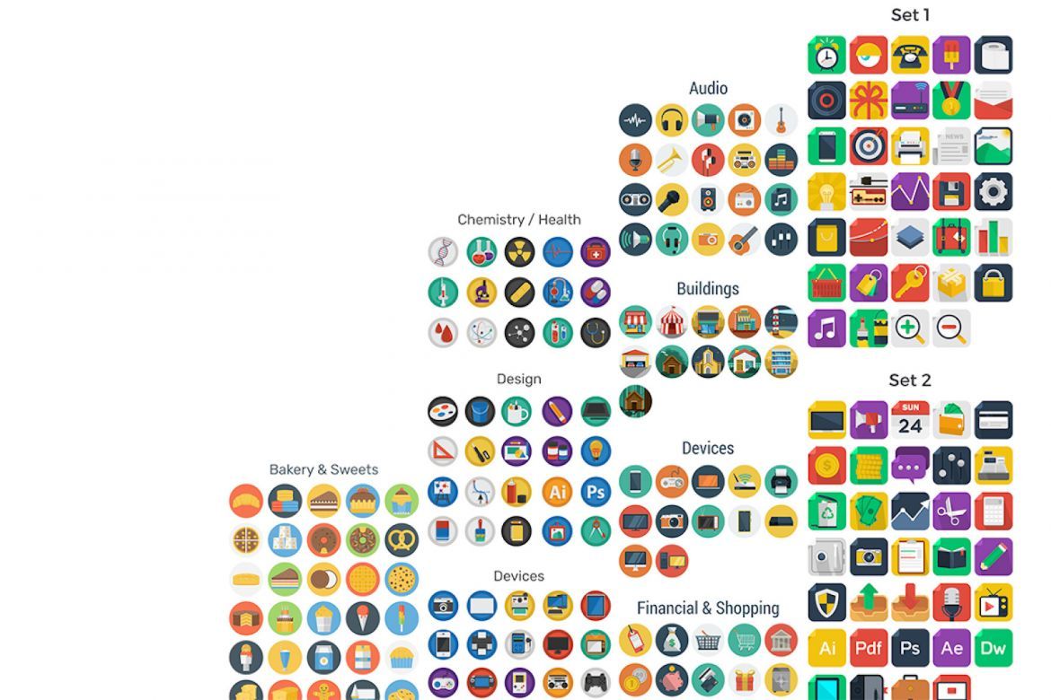 731 Flat Icons Bundle alt