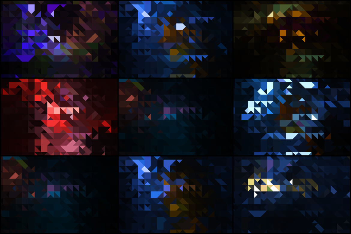 30 Free Abstract Triangle Mosaic Backgrounds - Vol. 2 - view 4