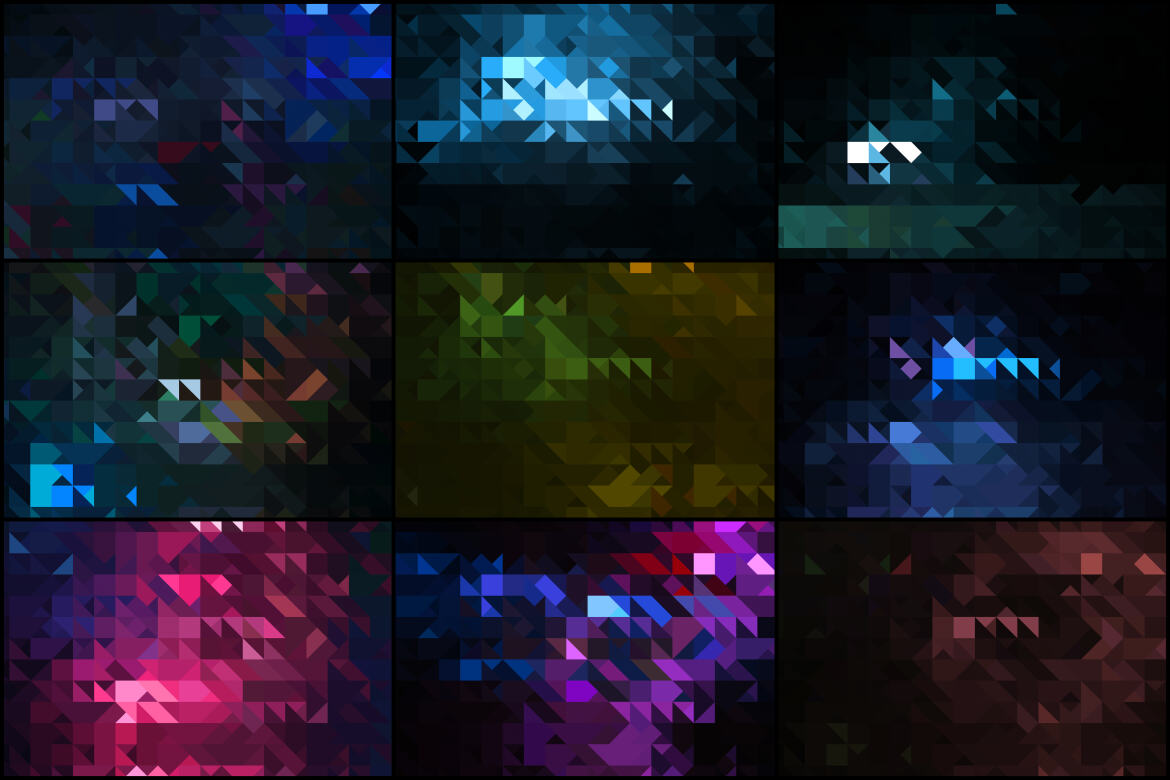30 Free Abstract Triangle Mosaic Backgrounds - Vol. 2 alt