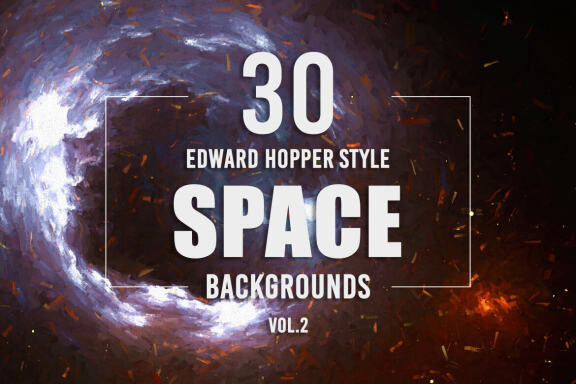 30 Free Edward Hopper Style Space Backgrounds - Vol.2
