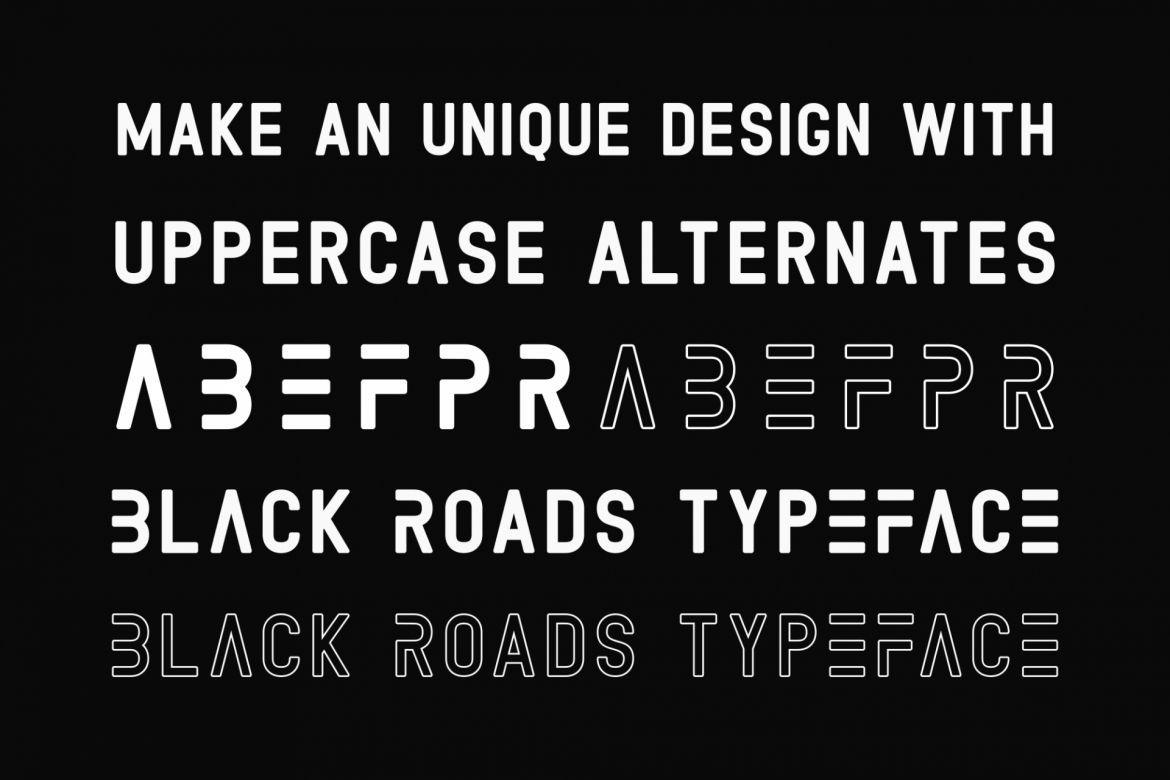 Black Roads Font Family - view 4