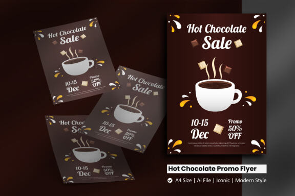 Hot Chocolate Promo Day - Free Flyer Template