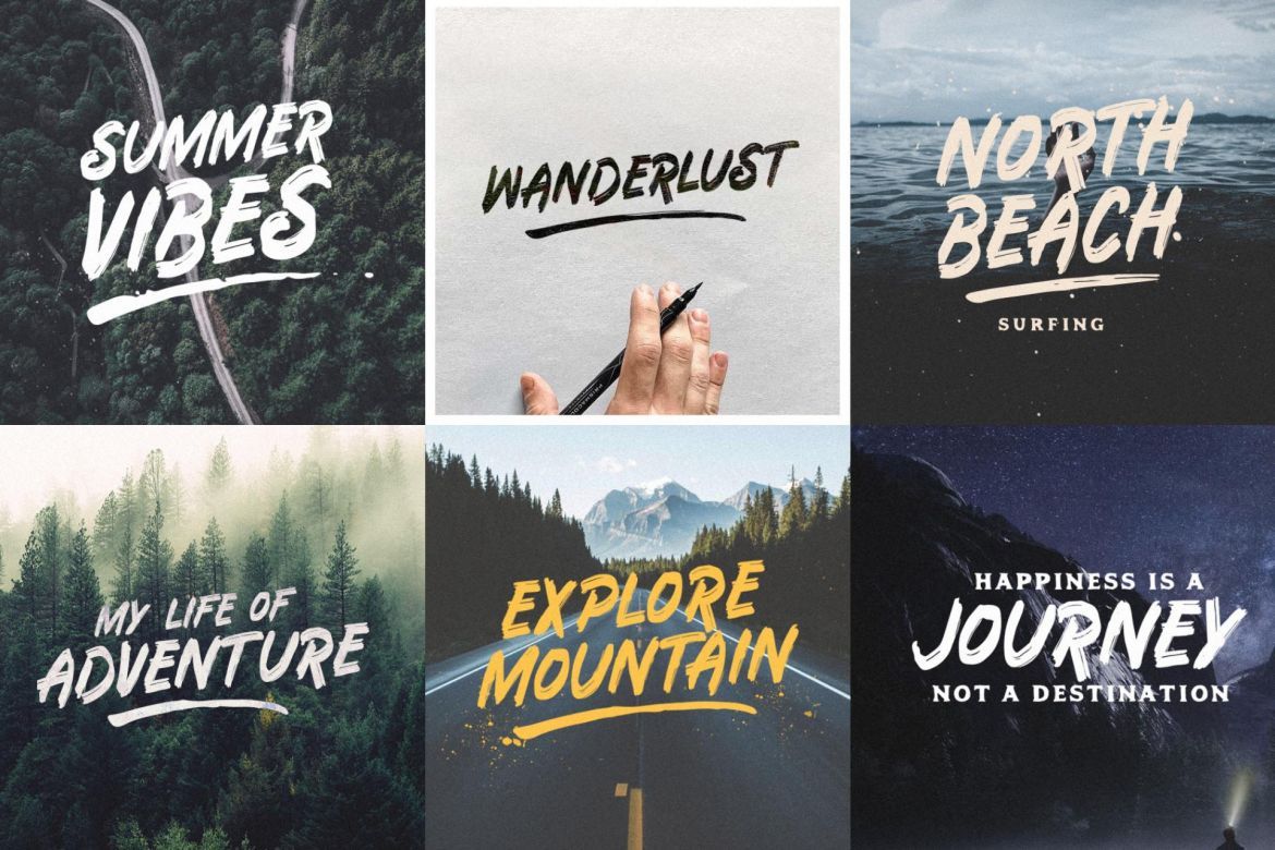Tunnels Brush Font (Extras) - view 3