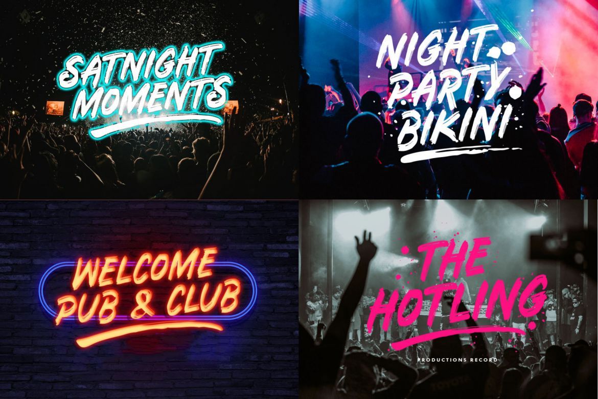 Tunnels Brush Font (Extras) alternate