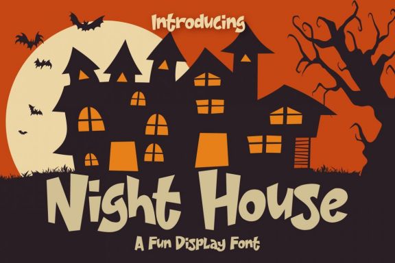 Night House - A Fun Display Font