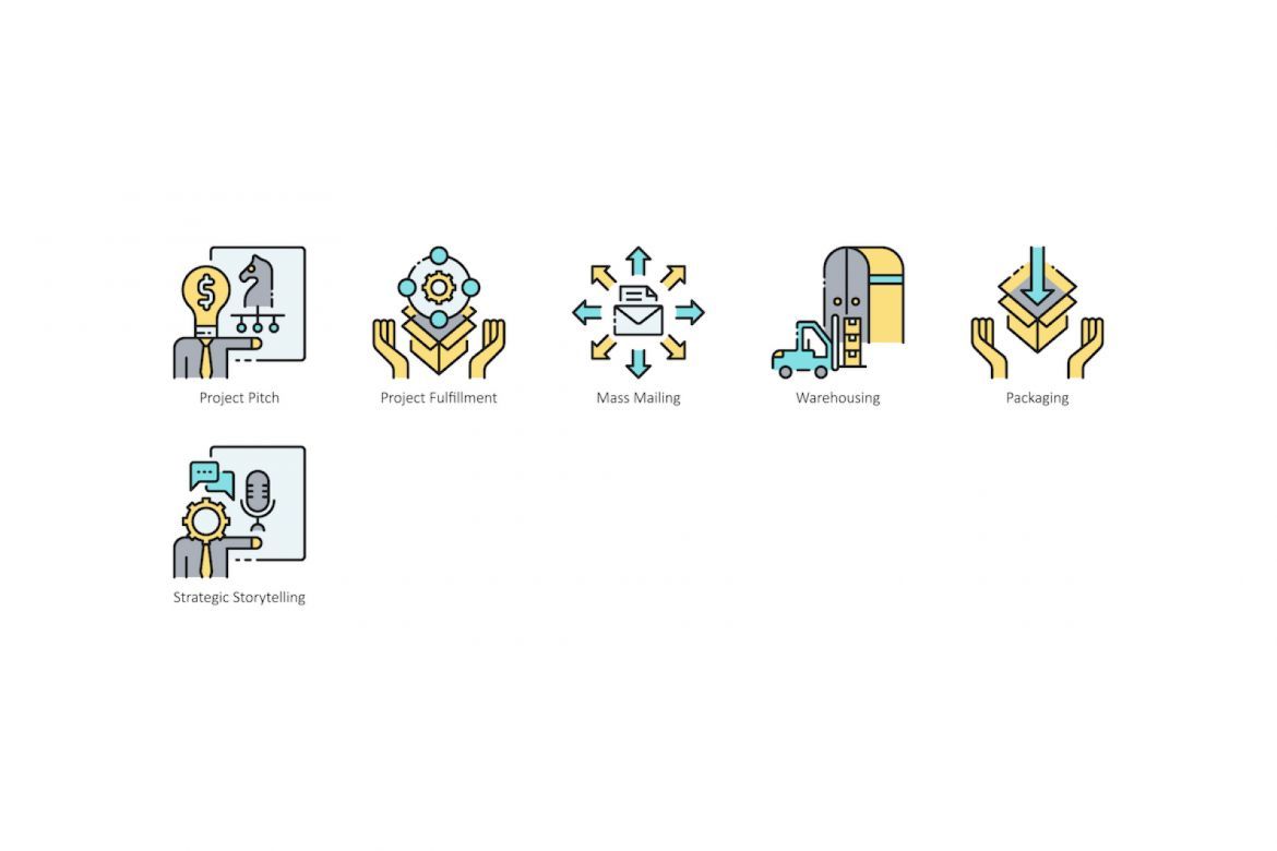 66 Crowdfunding Icons | Aqua - view 5