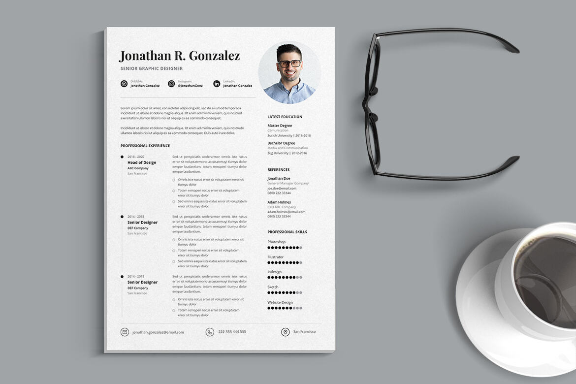 Professional CV FREE Resume Indesign Template Vol.33 - view 3