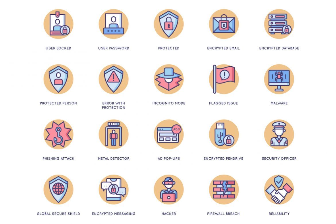 60 Security Icons | Butterscotch - view 4