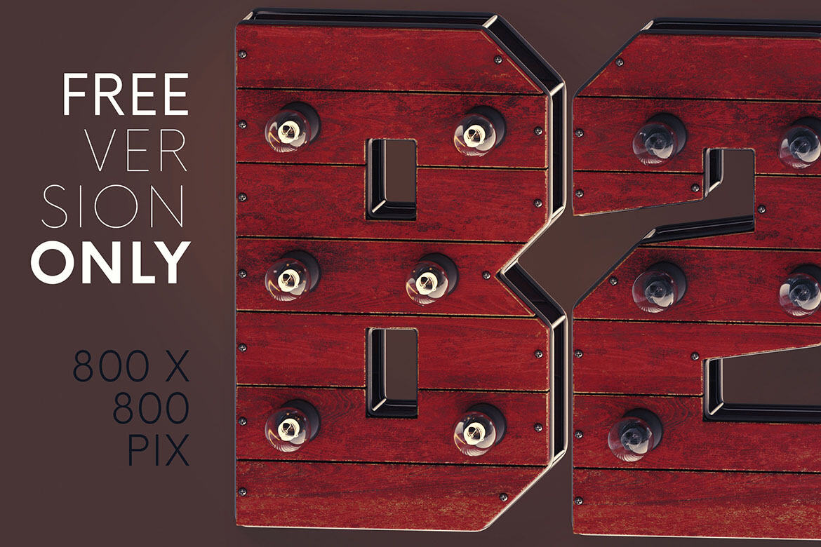 Steampunk Lights - Free 3D Lettering alternate