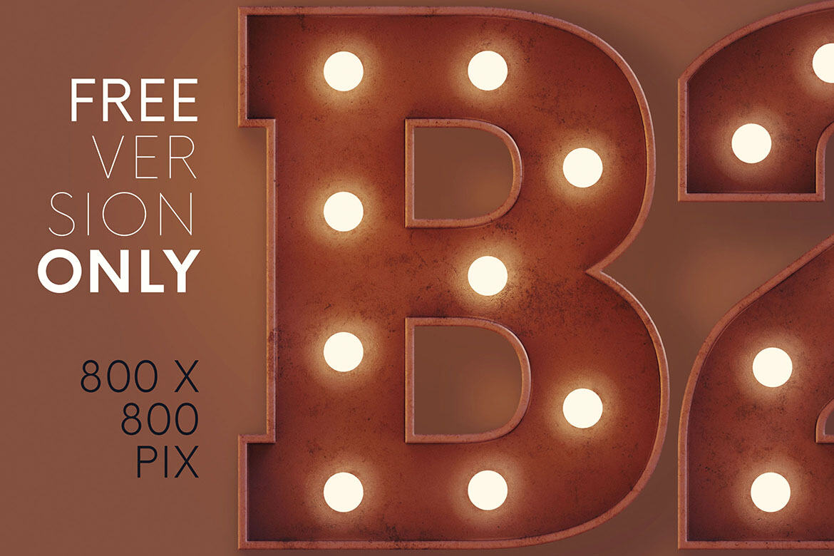 Marquee Lights - Free 3D Lettering alternate
