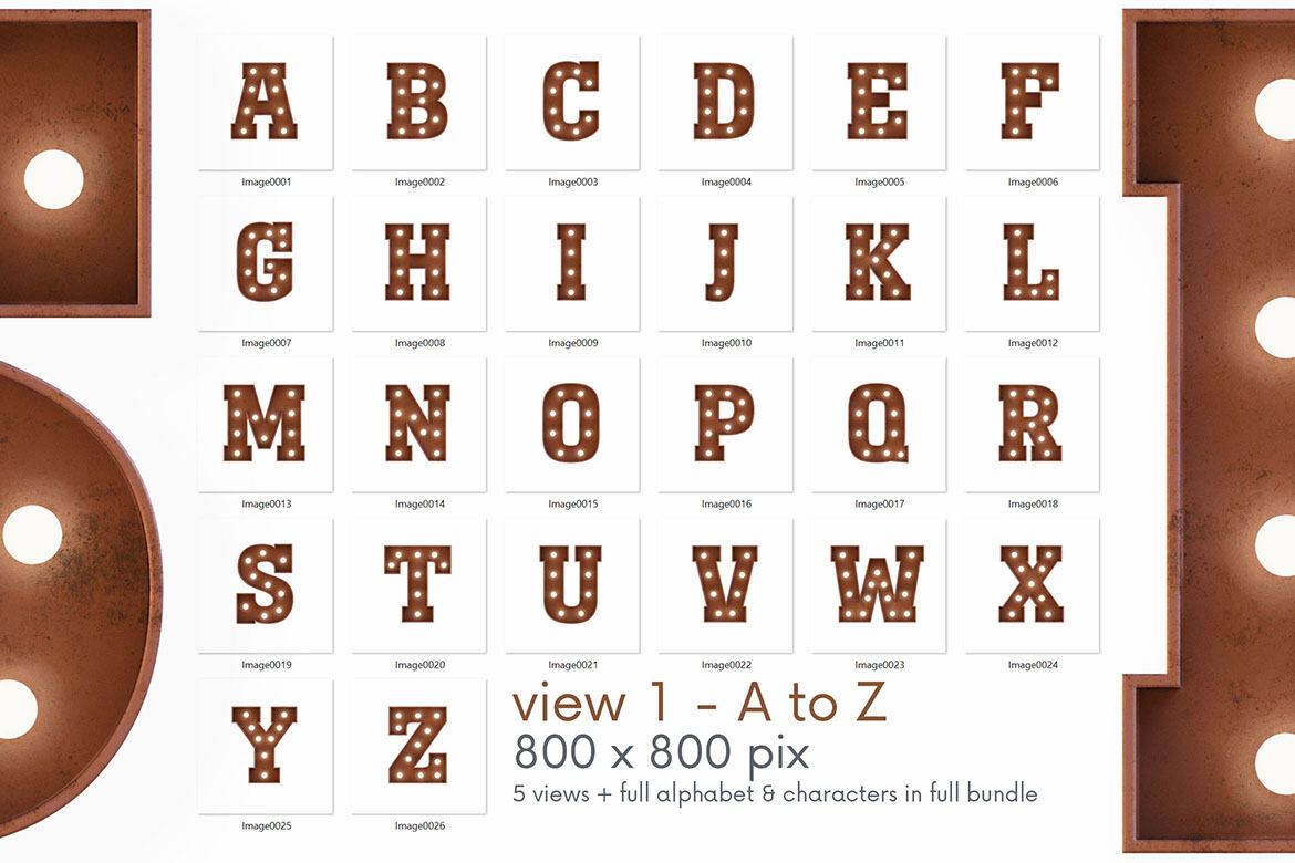 Marquee Lights - Free 3D Lettering - view 6