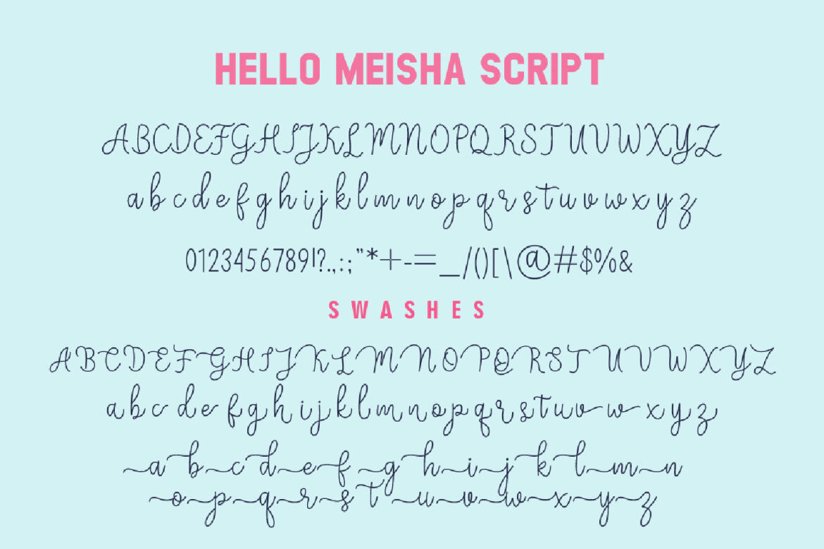 Hello Meisha a Modern Free Font Duo alternate