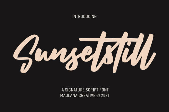 Sunsetstill Signature Script - Free Font