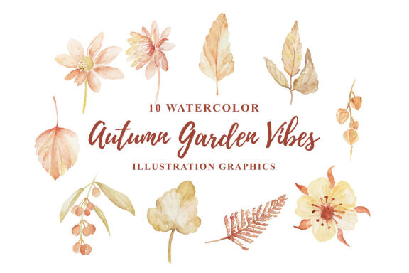 10 Free Watercolor Autumn Garden Vibes