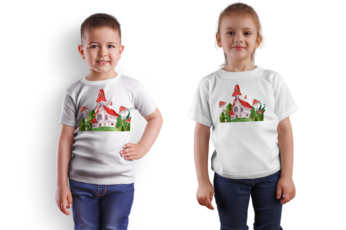 Mushroom House - Free Sublimation Illustration - view 4