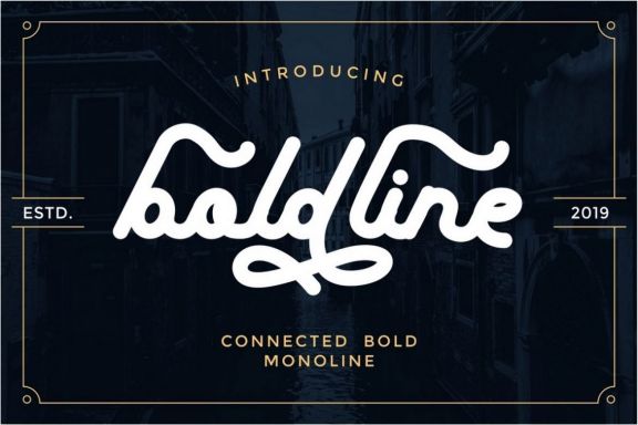 Boldline Monoline Script