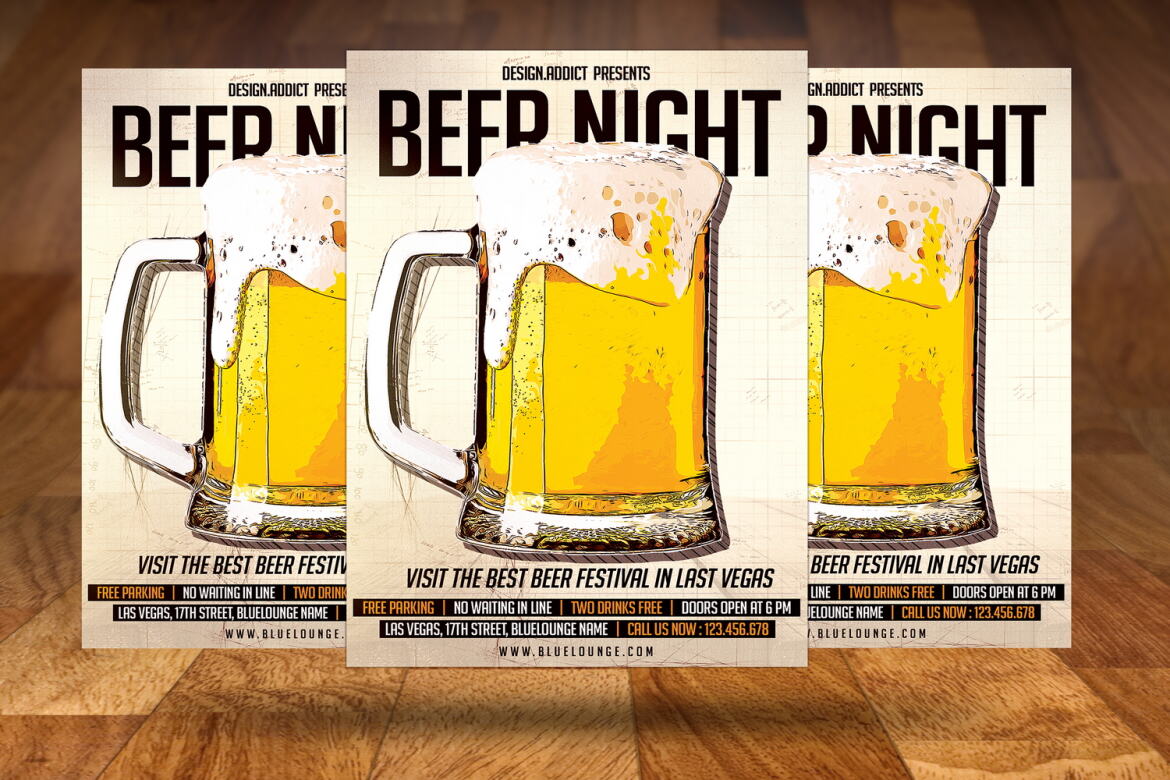 Beer Night Party - Free Flyer - view 3