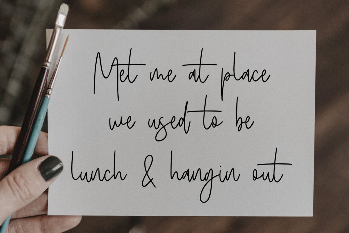 Basicschrift Monoline - Free Script Font - view 3