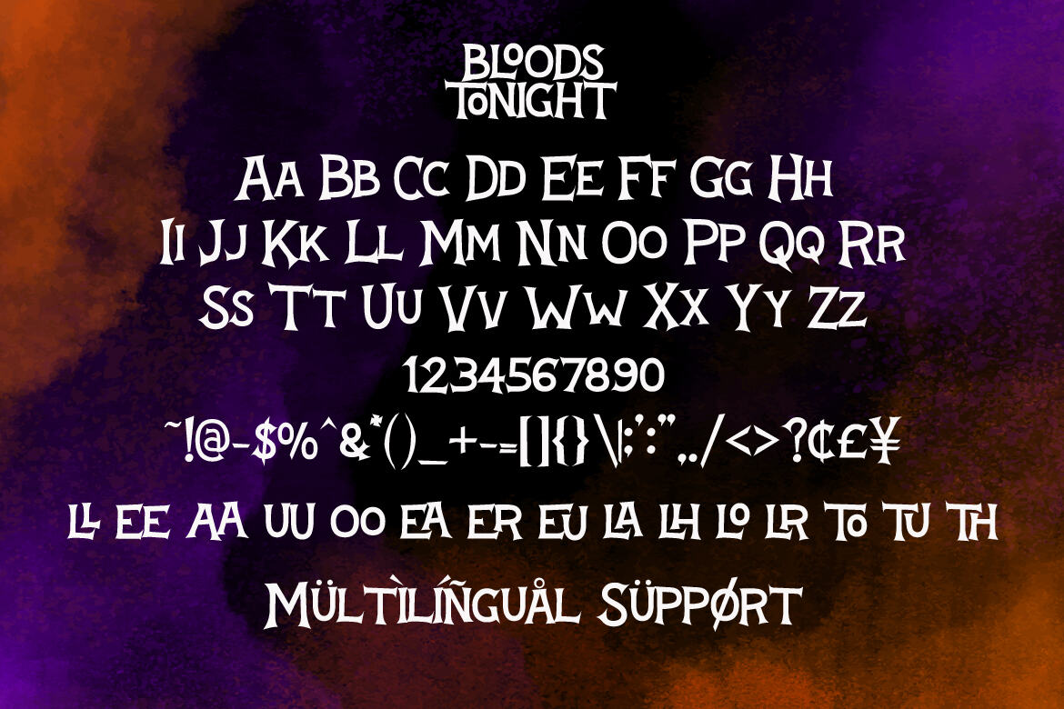Bloods Tonight- Free Spooky Font alternate