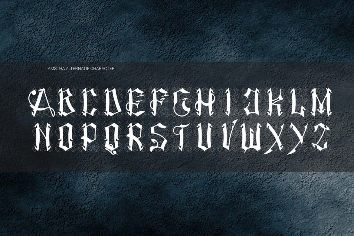Amstha Gothic Font - view 3